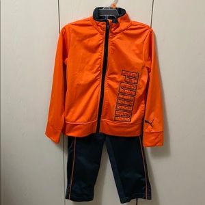 Puma Orange and Grey Warm Up Suit